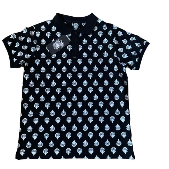 NWT Crooks & Castles Medusa Polo in Black - Picture 3 of 4